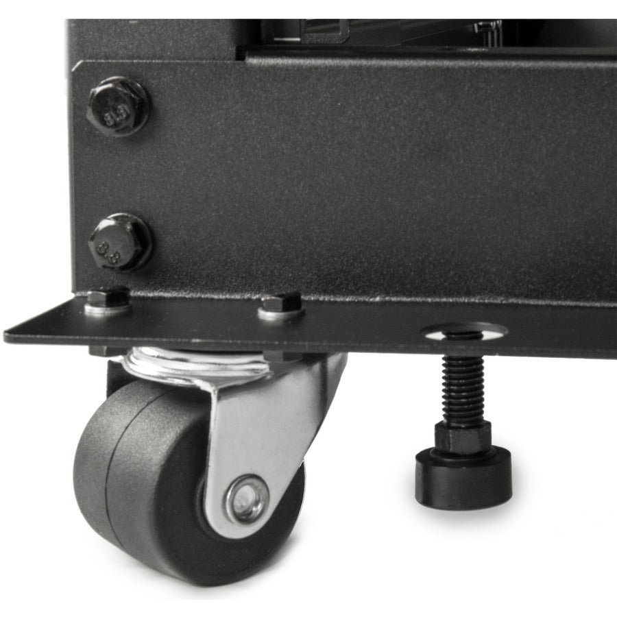 SolidRack 36U Adjustable Depth Open Frame 4 Post Rack w/ Casters - Adjustable mounting