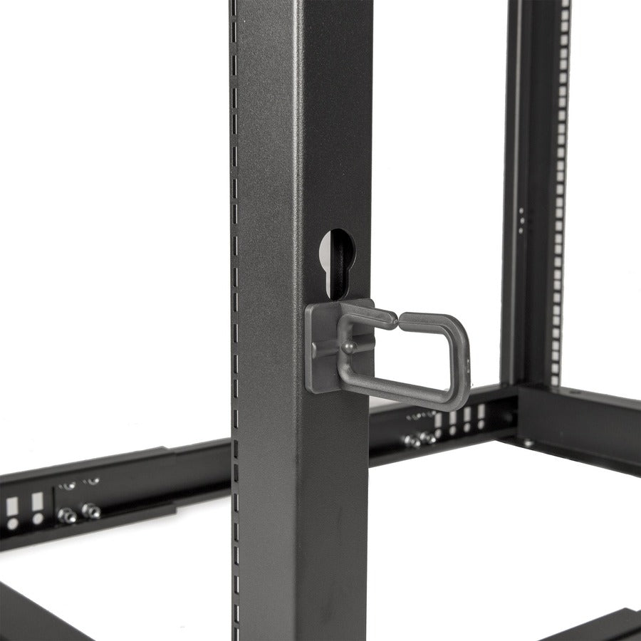 SolidRack 36U Adjustable Depth Open Frame 4 Post Rack w/ Casters - Adjustable mounting