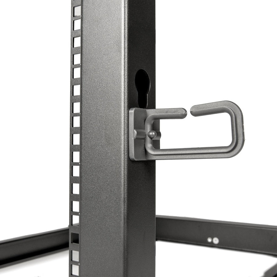 SolidRack 42U Adjustable Depth Open Frame 4 Post Rack w/ Casters - Adjustable mounting