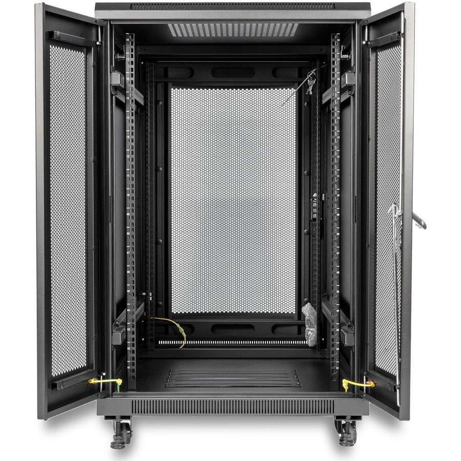 SolidRack R3106 Premium 18U Rack Enclosure Cabinet - 4-Post Adjustable Depth (6" to