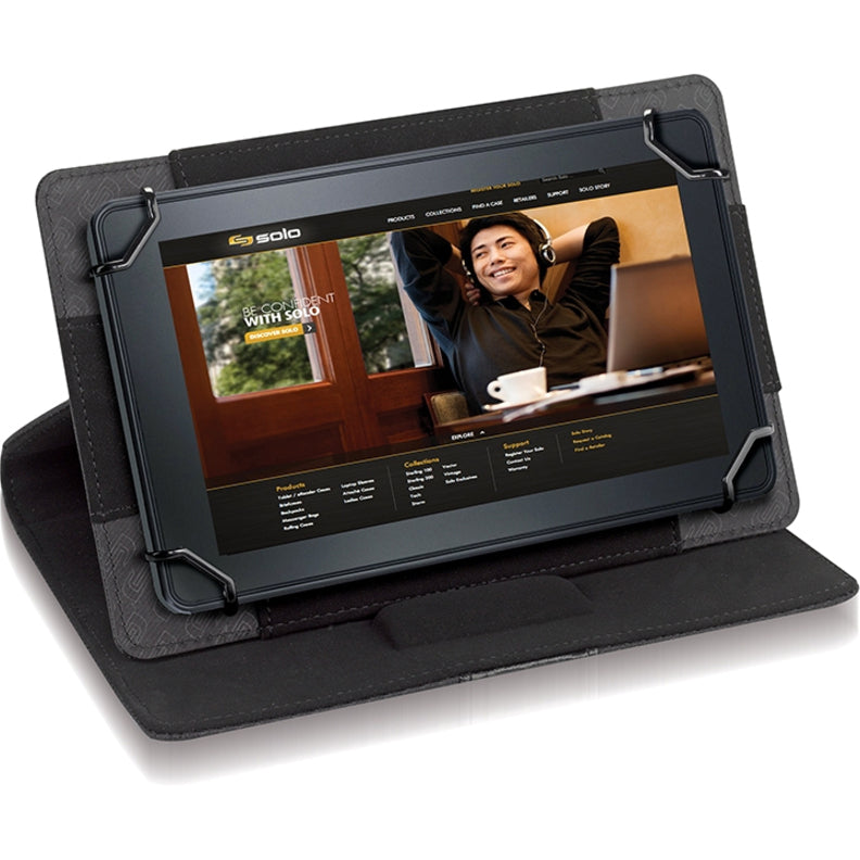 Solo Vintage Carrying Case (Book Fold) for 5.5 to 8.5" Digital Text Reader - Black" VTA202-4