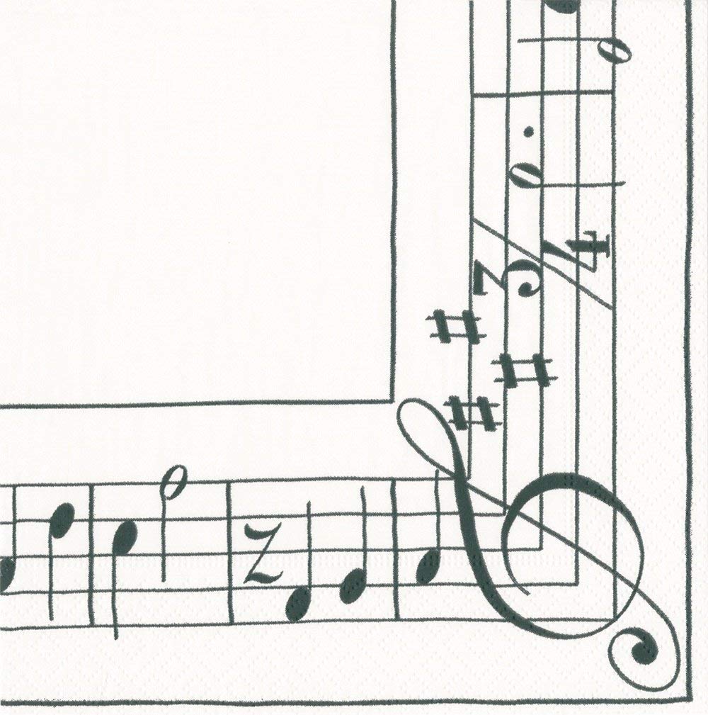 Sonata Black Paper Goods - Cocktail Napkin