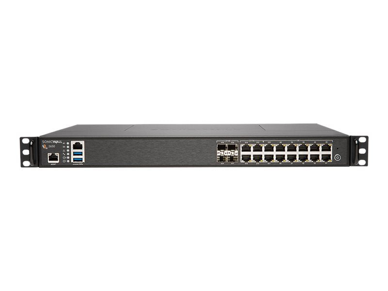 SonicWall NSa 2650 - Security appliance - with 1 year SonicWALL Advanced Gateway Security Suite - 1GbE, 2.5GbE - 1U - cloud-managed 03-SSC-1348