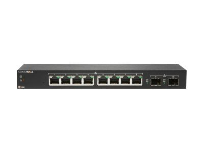 SonicWall Switch SWS12-8 - Switch - managed - 8 x 10/100/1000 + 2 x Gigabit SFP - desktop - NFR, demo 02-SSC-4862