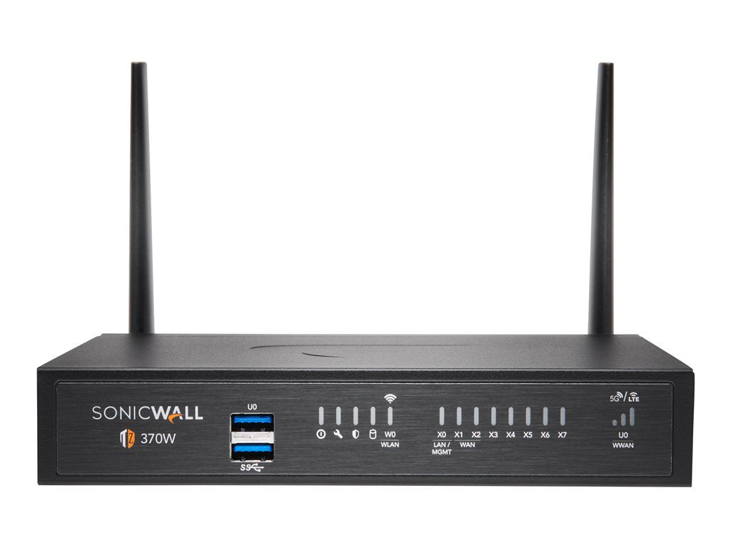 SonicWall TZ370W - Security appliance - 1GbE - Wi-Fi 5 - 2.4 GHz, 5 GHz - NFR - desktop 02-SSC-6446