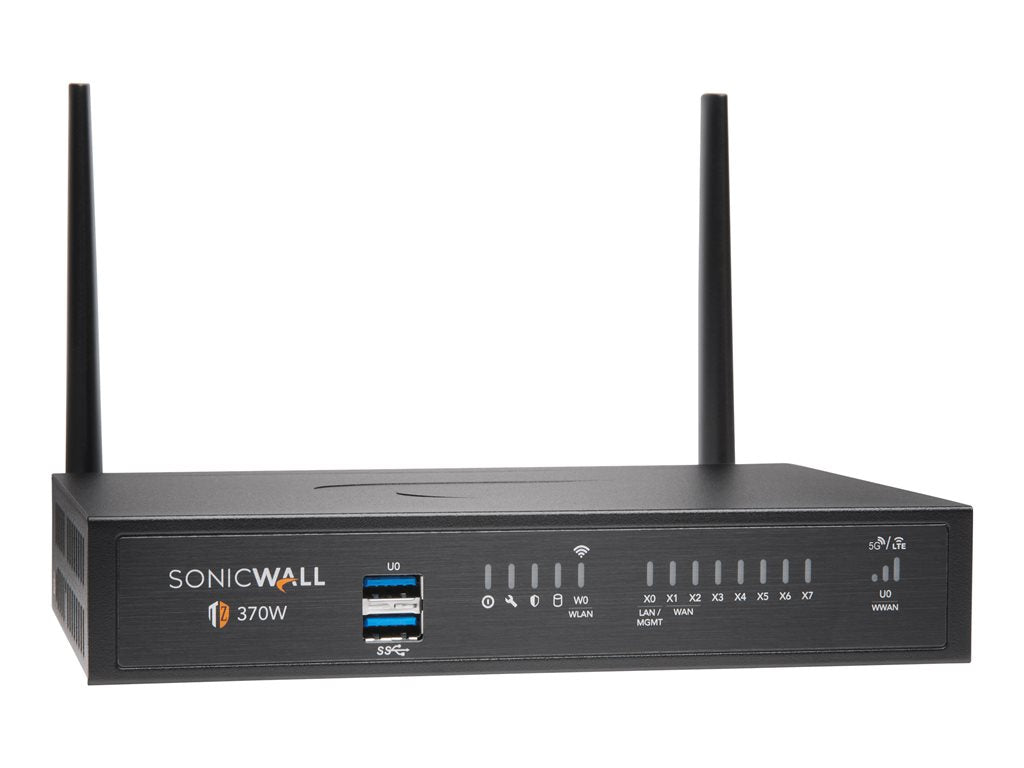 SonicWall TZ370W - Security appliance - 1GbE - Wi-Fi 5 - 2.4 GHz, 5 GHz - NFR - desktop 02-SSC-6446