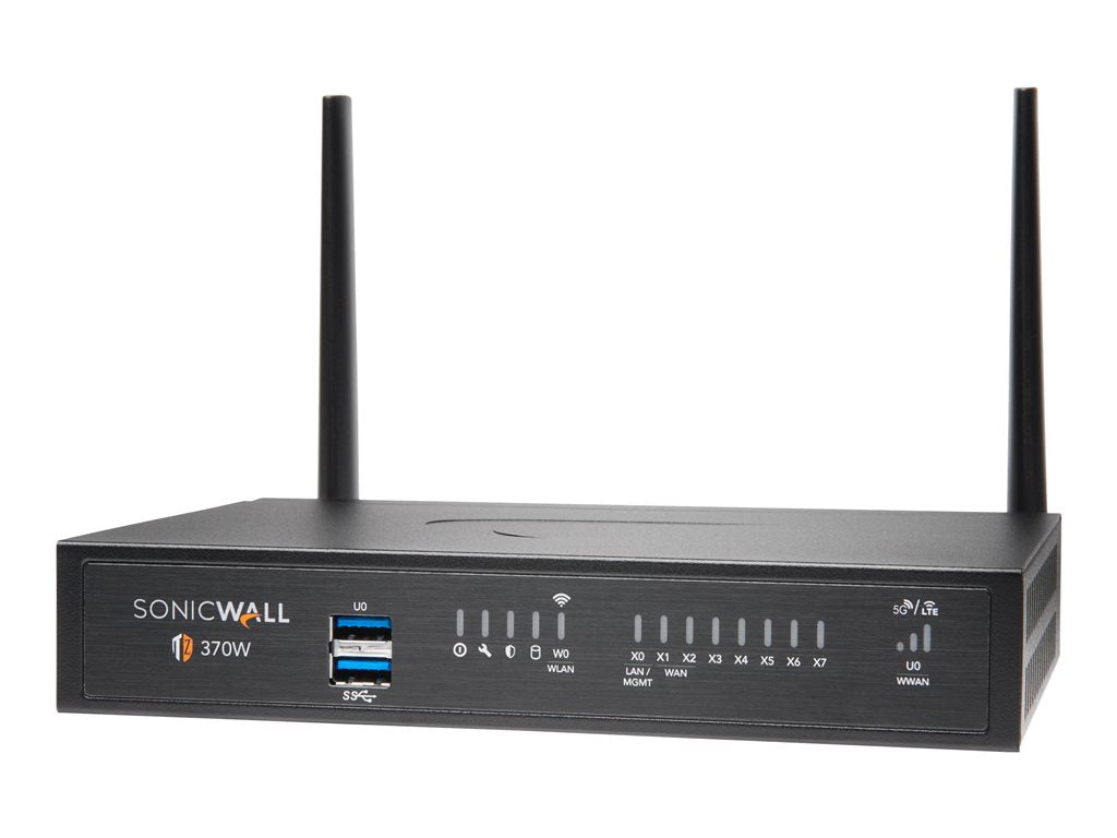 SonicWall TZ370W - Security appliance - 1GbE - Wi-Fi 5 - 2.4 GHz, 5 GHz - NFR - desktop 02-SSC-6446
