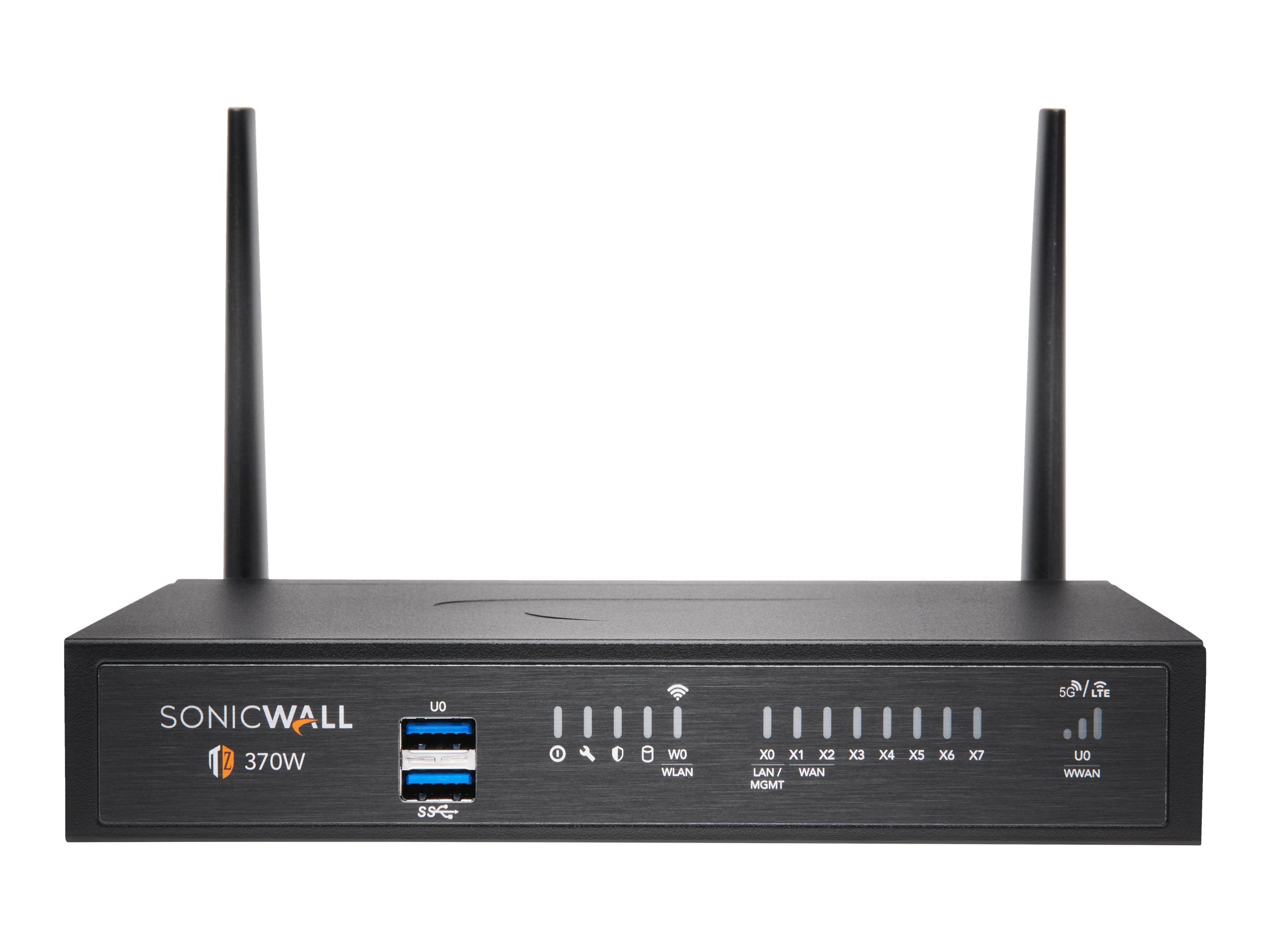 SonicWall TZ370W - Threat Edition - security appliance - 1GbE - Wi-Fi 5 - 2.4 GHz, 5 GHz - SonicWALL Secure Upgrade Plus Program 02-SSC-7303