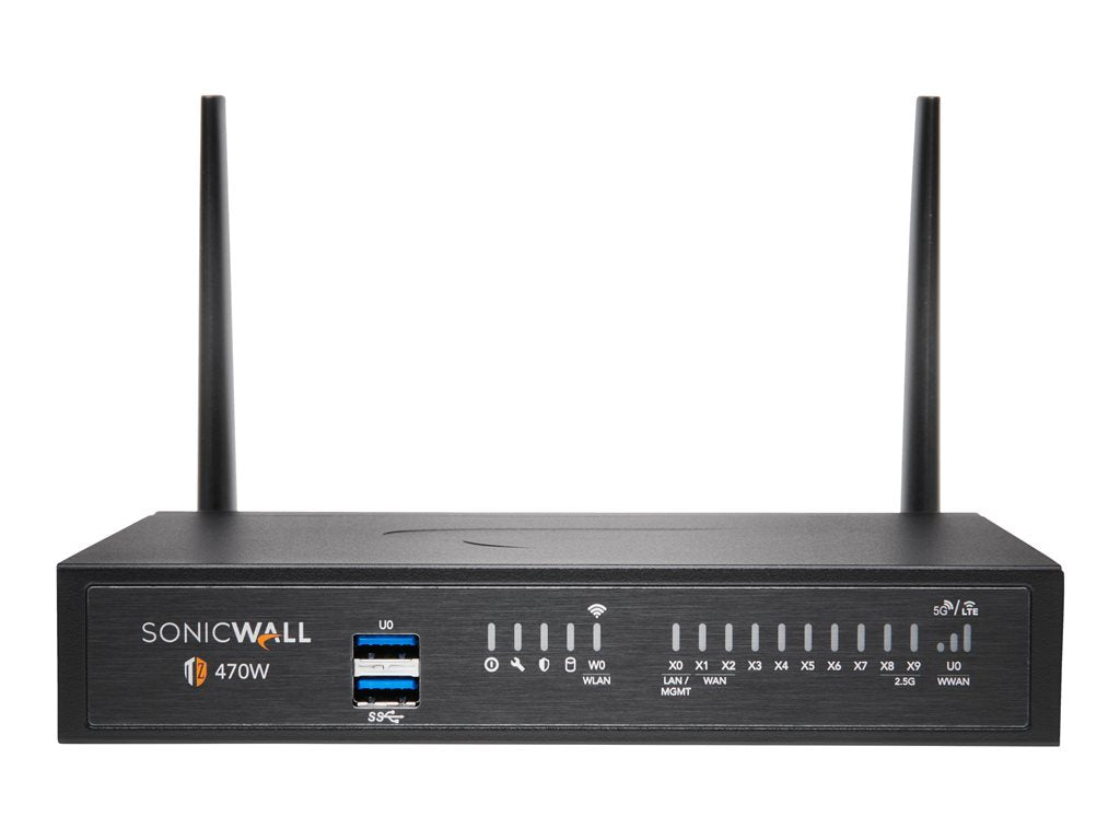 SonicWall TZ470W - Advanced Edition - security appliance - 1GbE, 2.5GbE - Wi-Fi 5 - 2.4 GHz, 5 GHz - SonicWALL Secure Upgrade 02-SSC-6815