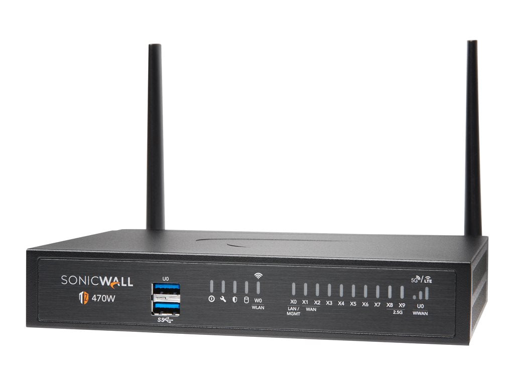 SonicWall TZ470W - Security appliance - 1GbE, 2.5GbE - Wi-Fi 5 - 2.4 GHz, 5 GHz - NFR - desktop 02-SSC-6442