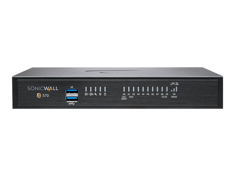 SonicWall TZ570W - Security appliance - 1GbE, 5GbE - Wi-Fi 5 - 2.4 GHz, 5 GHz - NFR - desktop 02-SSC-5672
