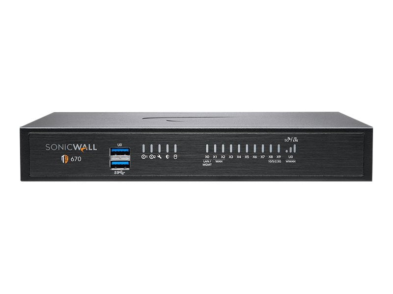 SonicWall TZ670 Gen6 Firewall with 1-Year APSS – Enterprise Security