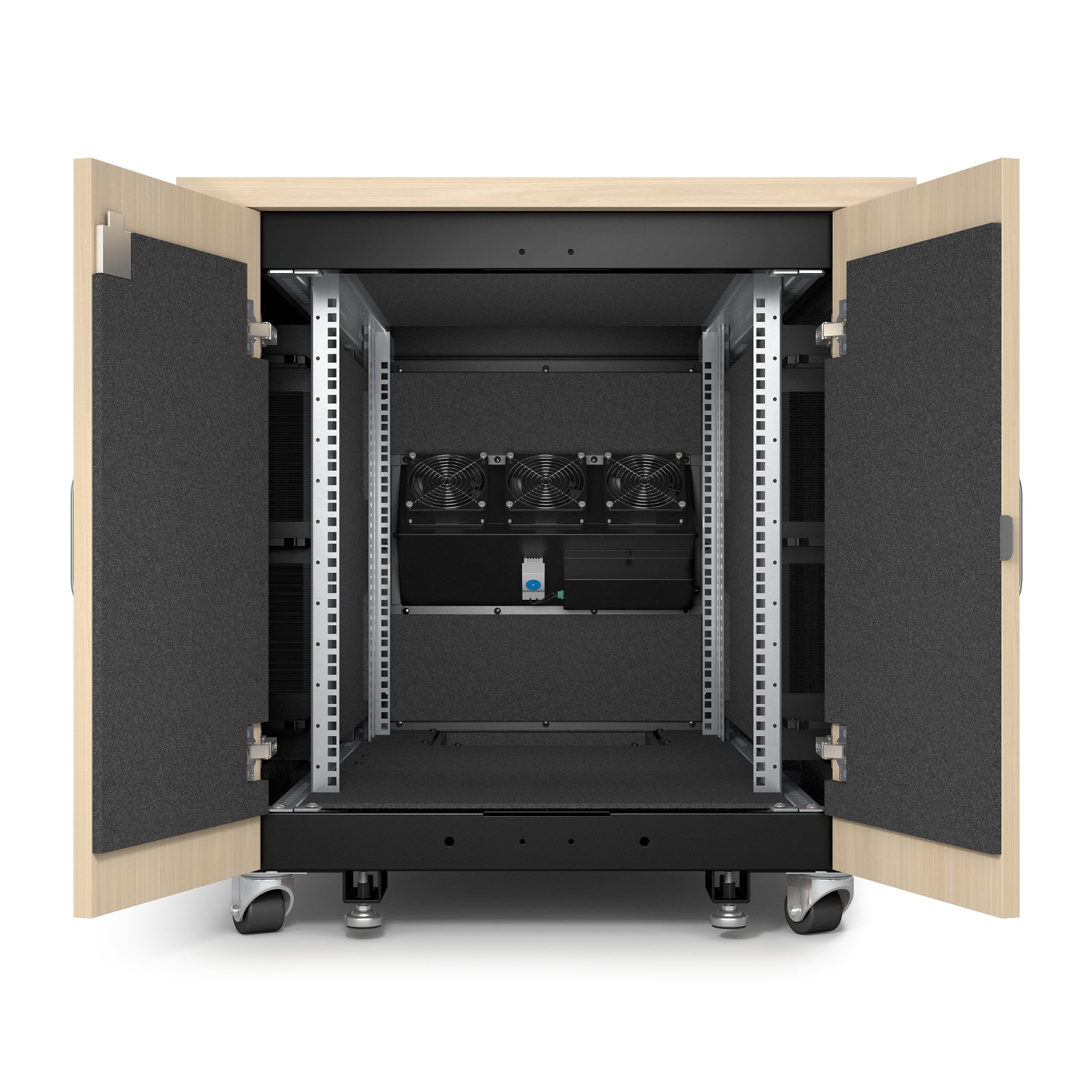 Soundproof Server Rack - APC NetShelter 12U Quiet Office Cabinet Maple | Tecisoft AR4012A