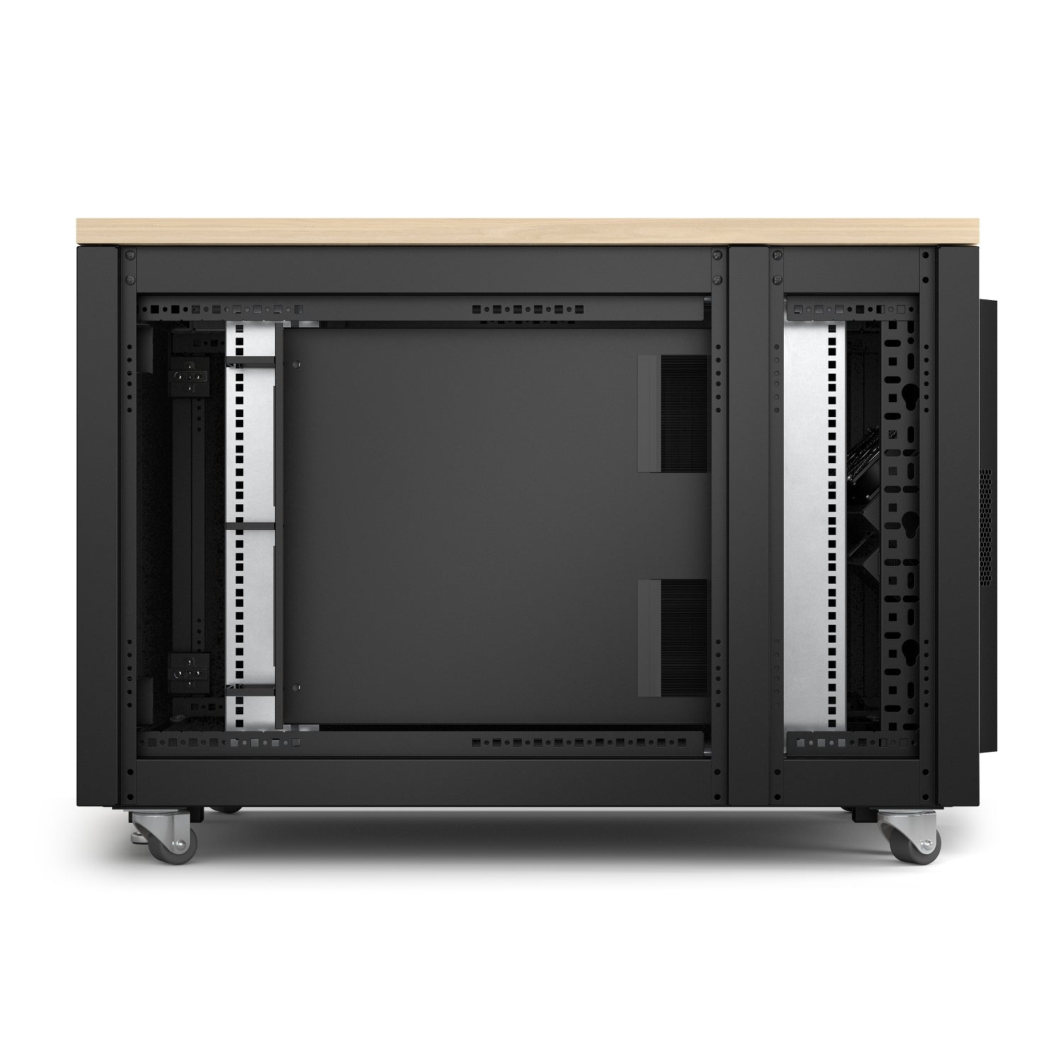 Soundproof Server Rack - APC NetShelter 12U Quiet Office Cabinet Maple | Tecisoft AR4012A