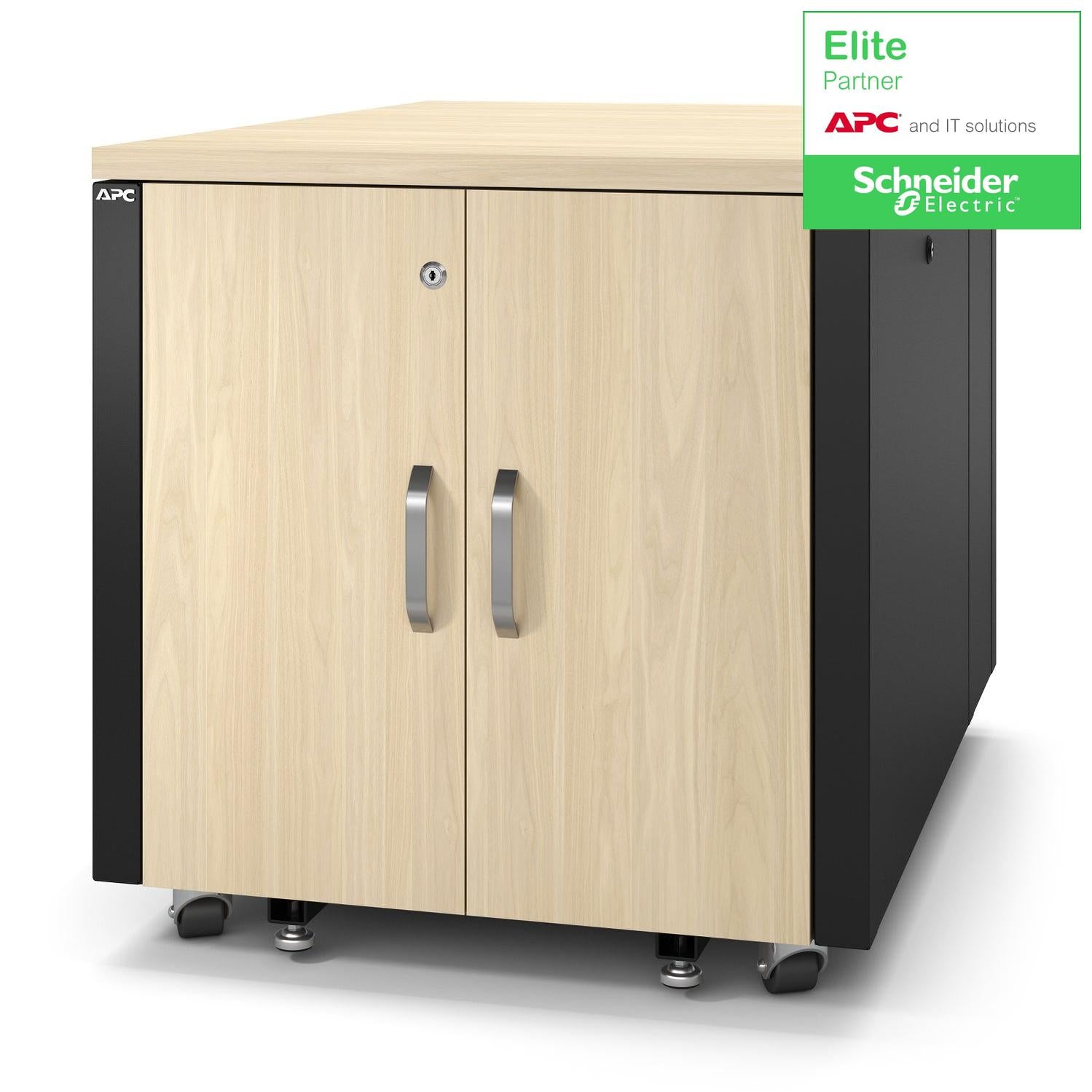 Soundproof Server Rack - APC NetShelter 12U Quiet Office Cabinet Maple | Tecisoft AR4012A