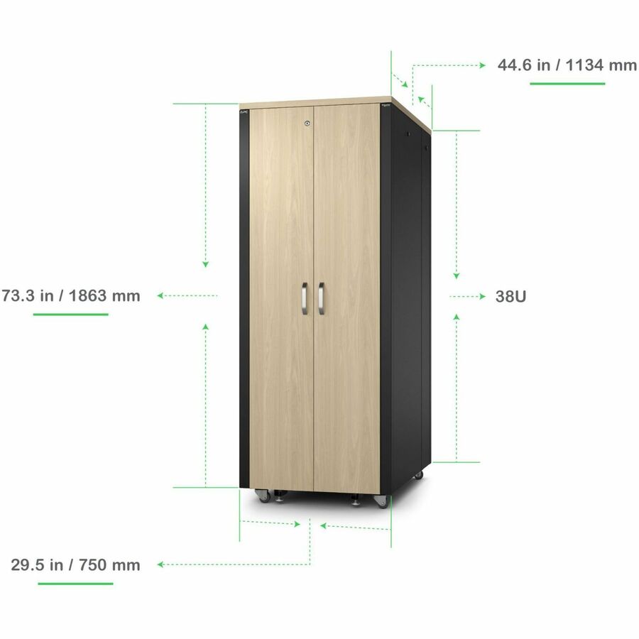Soundproof Server Rack - APC NetShelter 38U Quiet Enclosure | TecISoft AR4038LA