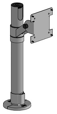 SpacePole Classic SPV1101 Pole Mount for Display Screen, LCD Display - Black SPV1101-FX-02