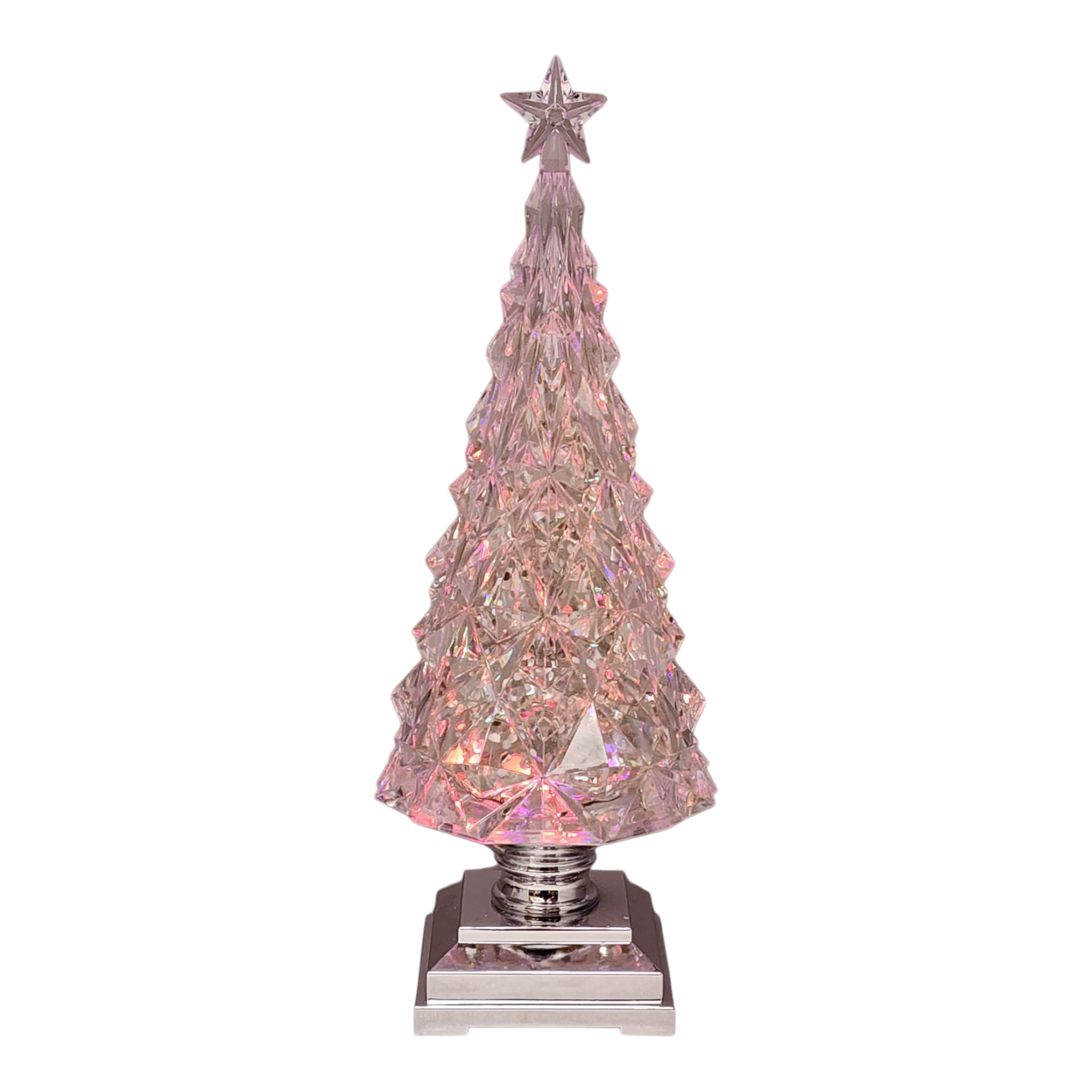 Sparkling Crystal Lighted Waterglobe Tree - 12.5"