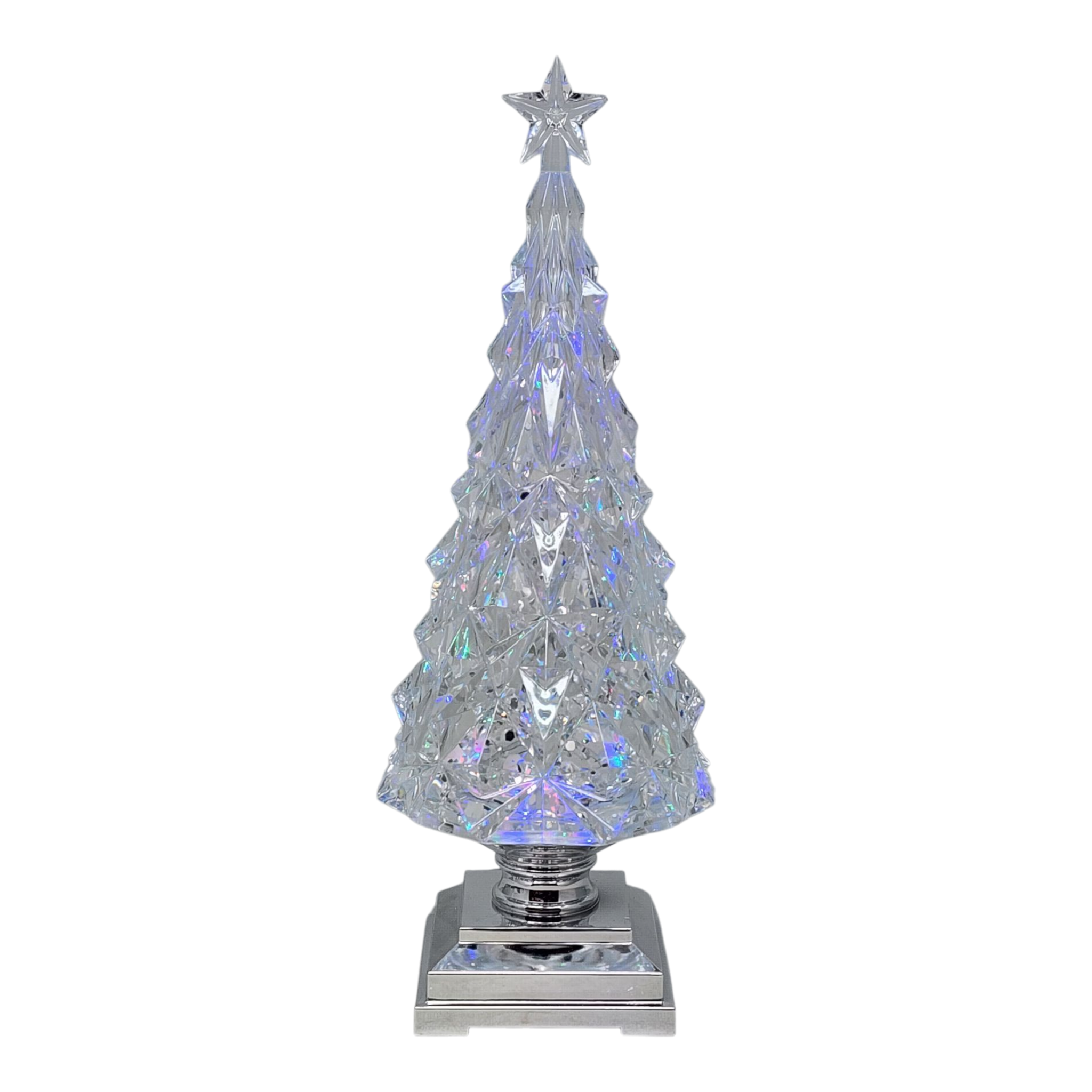 Sparkling Crystal Lighted Waterglobe Tree - 12.5"