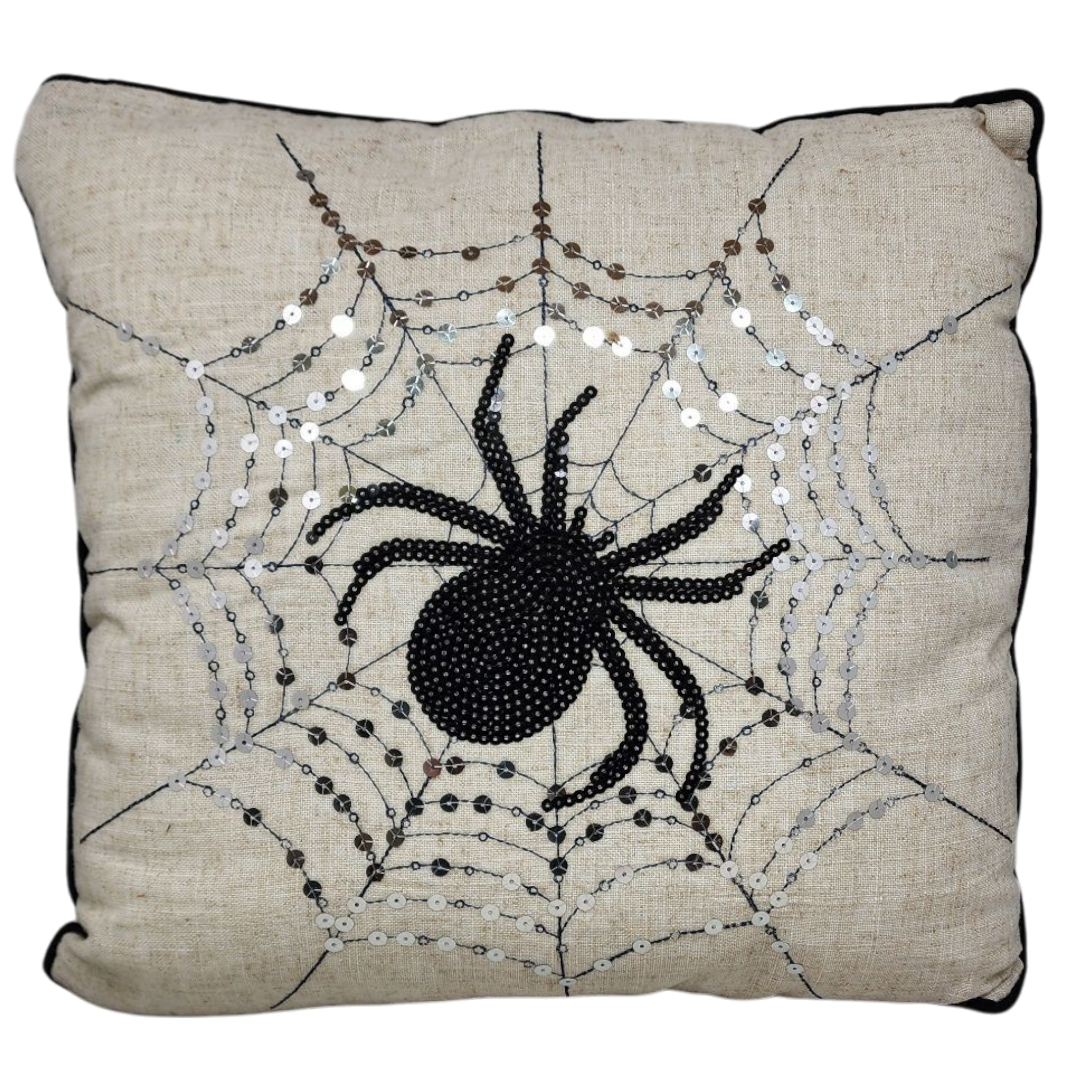Sparkling Spider Web Pillow