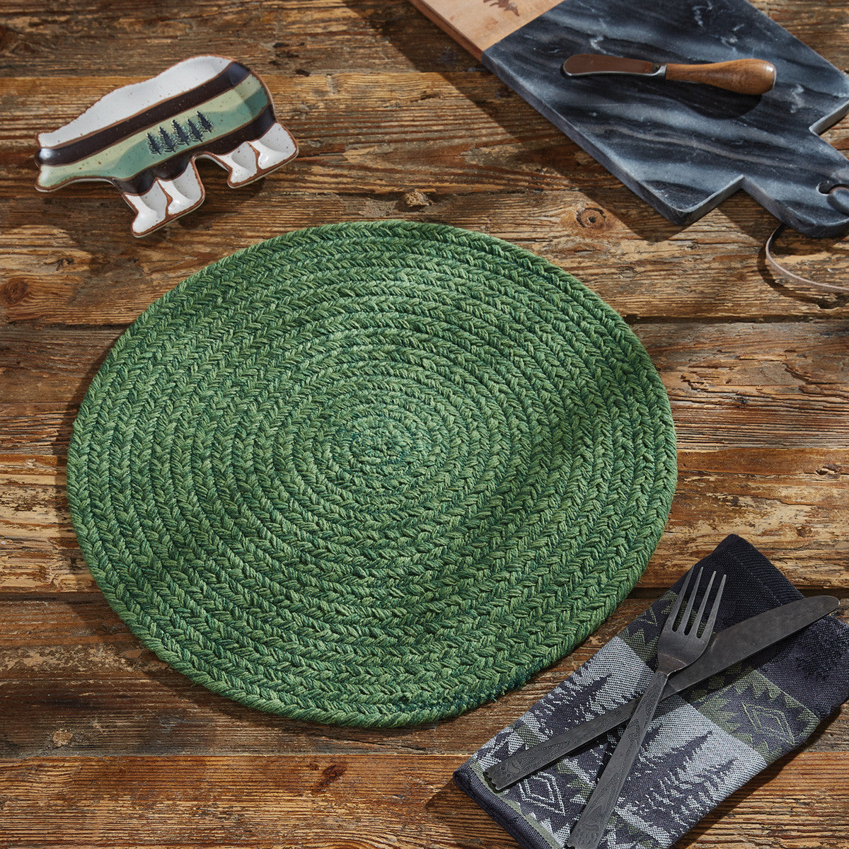 Spice Bin Braided Placemat - Basil