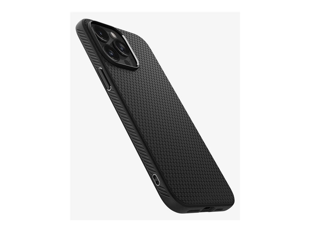 Spigen Liquid Air - Back cover for cell phone - thermoplastic polyurethane (TPU) - matte black - for Apple iPhone 15 Pro ACS06704