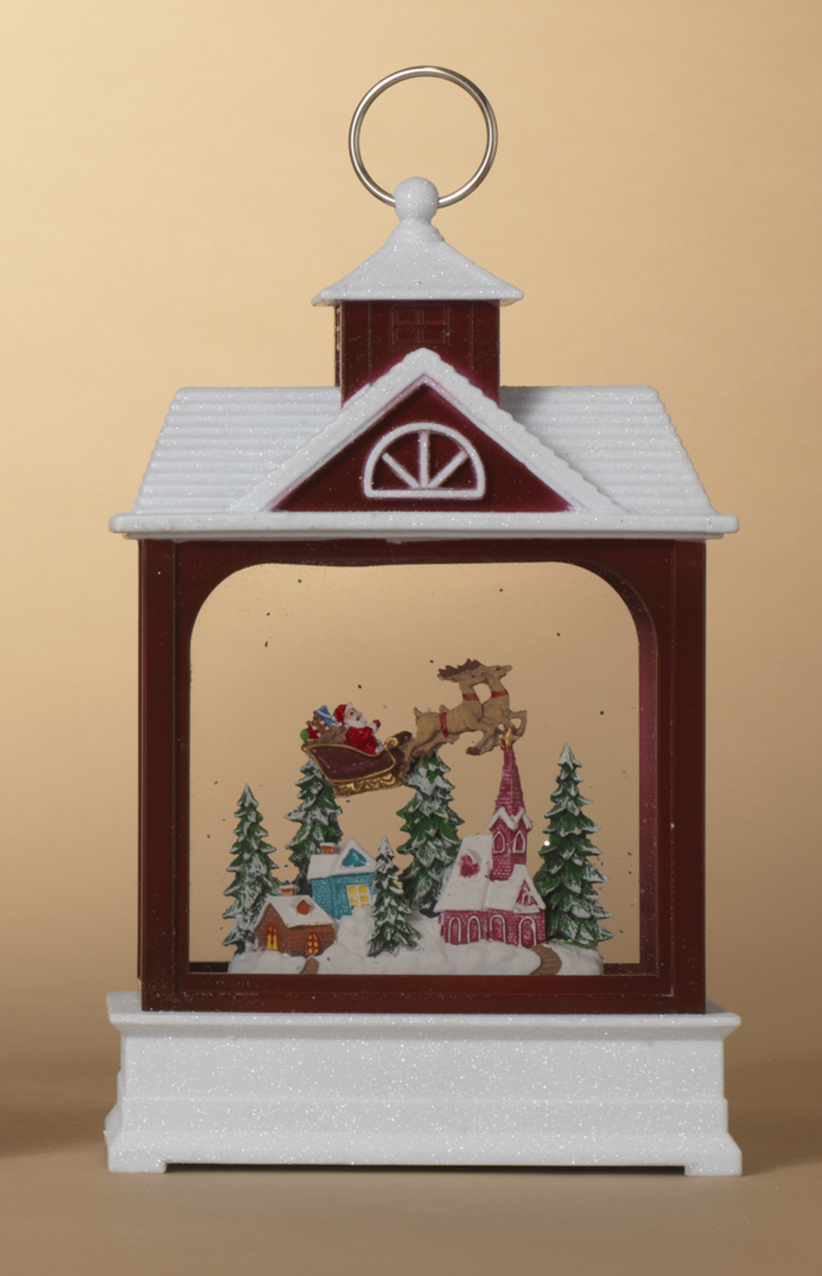 Spinning Barn Waterglobe - Snowmen