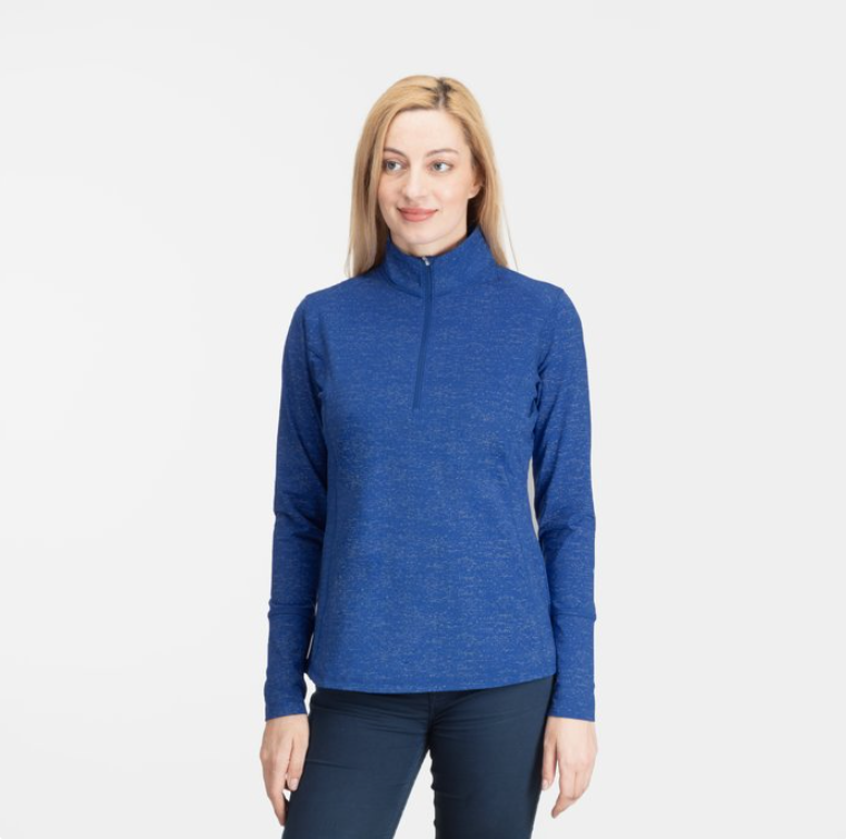 Sport-Tek® Ladies Sport-Wick® Stretch Reflective Heather 1/2-Zip Pullover – Performance Stretch, Reflective Style for Active Lifestyles