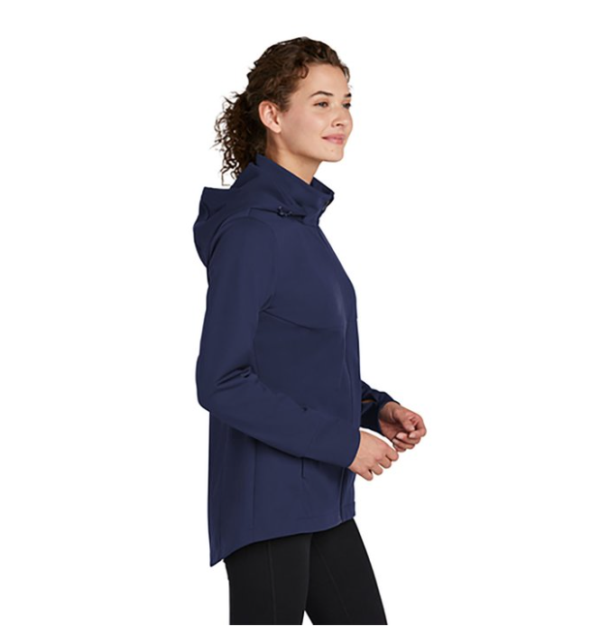 Sport-Tek® Women’s Hooded Softshell Jacket – Sleek, Stretchy, and Built for All-Weather Action