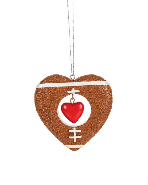 Sports Heart Ornament - Football