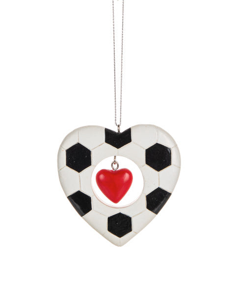 Sports Heart Ornament - Soccer