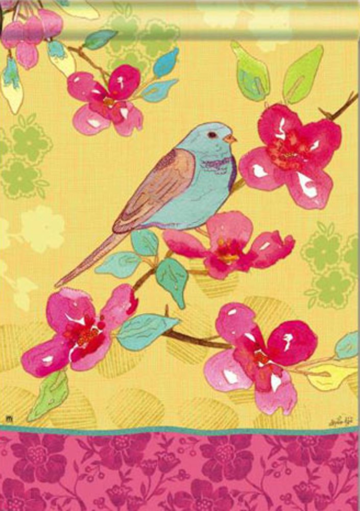 Spring Song Bluebird House Flag Seasonal Yard Banner Breeze Art 28 inch X 40"