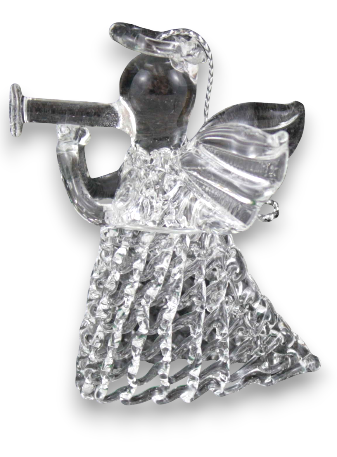 Spunglass Ornament - Clear Angel Herald