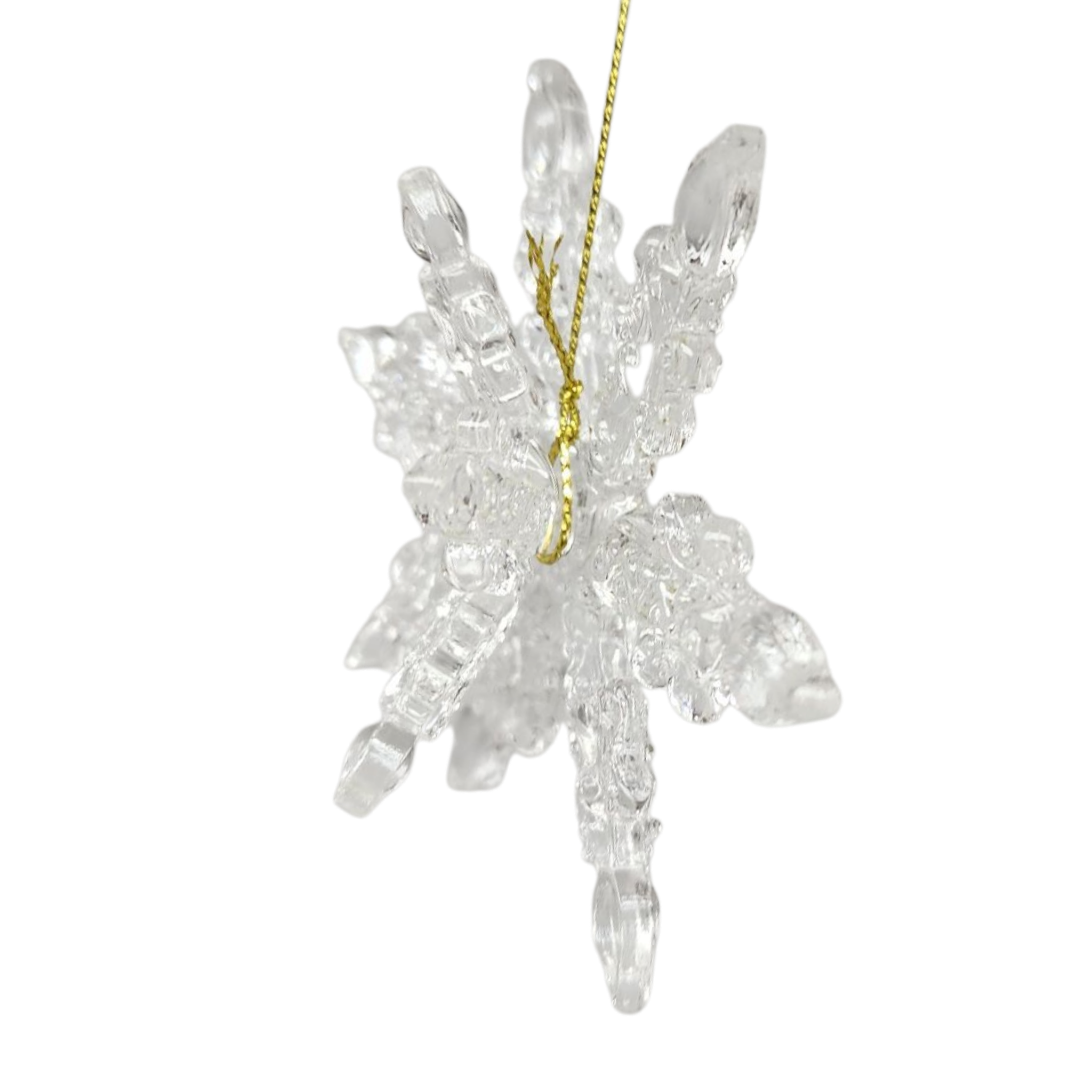 Spunglass Ornament - Clear Snowflake