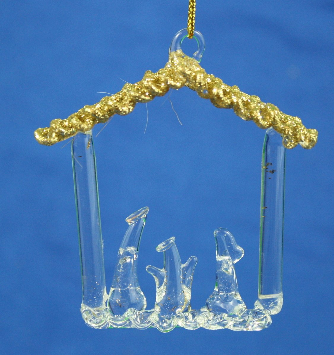Spunglass Ornament - Gold Reindeer