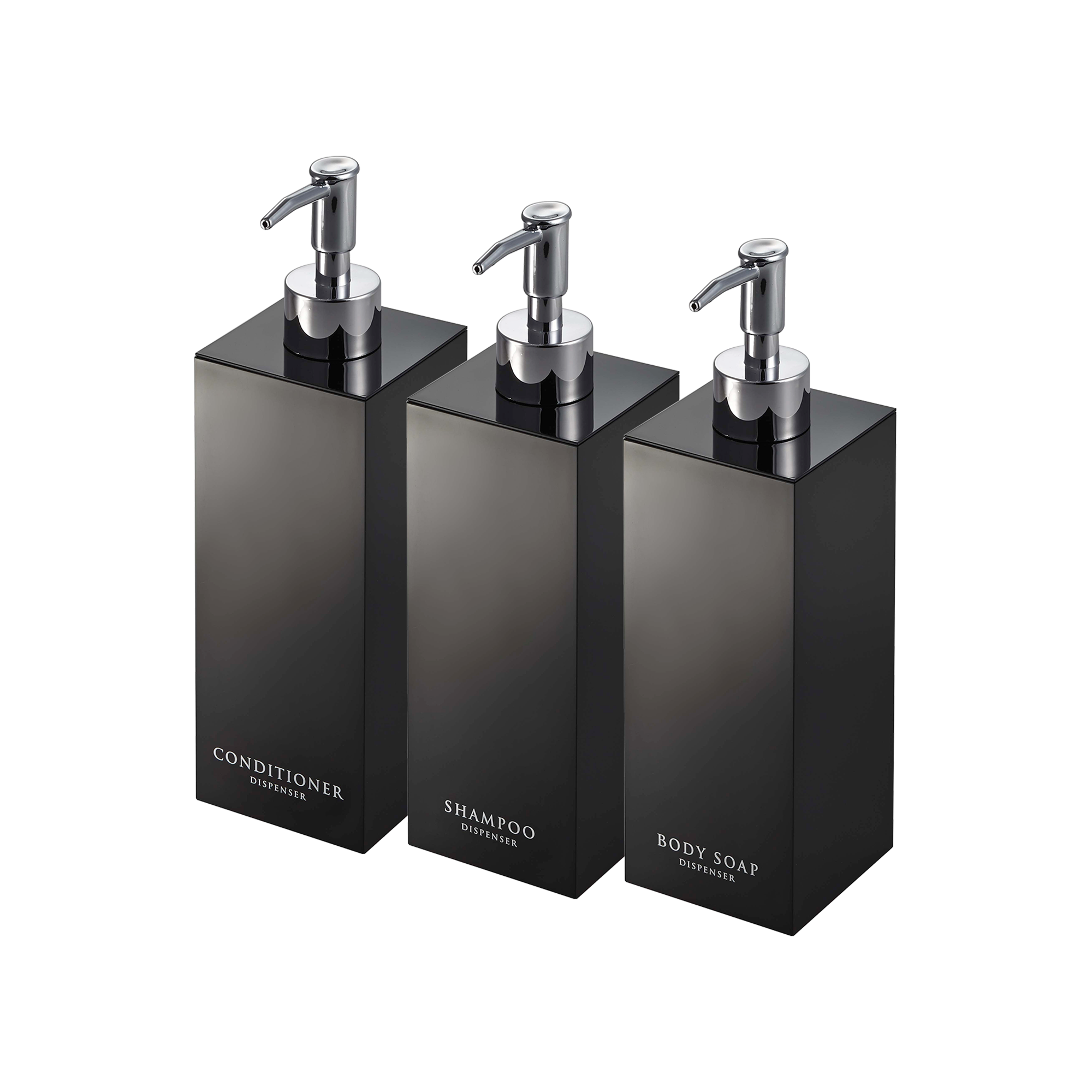 Square Dispenser Bundle - Shampoo, Conditioner, and Body Soap