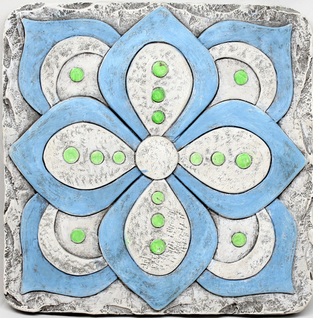 Square Floral Stepping Stone -