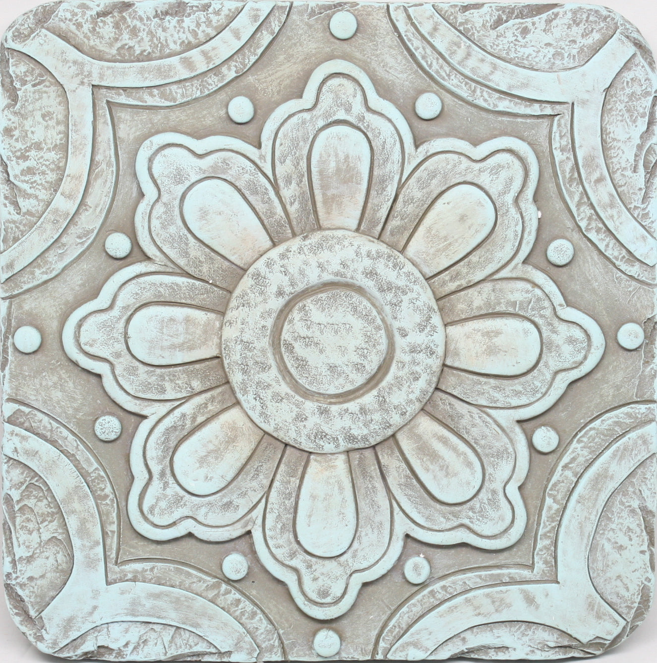 Square Floral Stepping Stone -