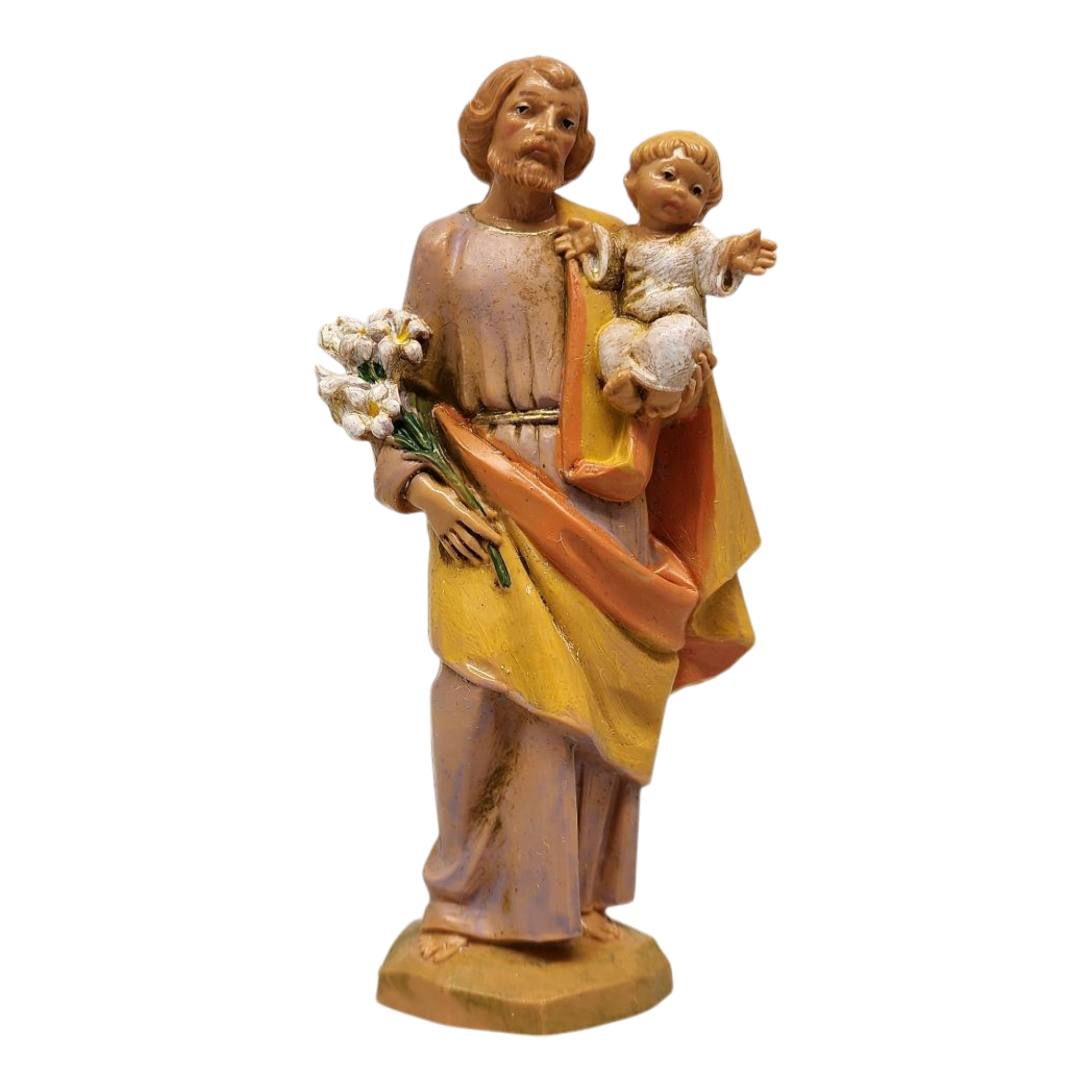 St Joseph with Child Nativity Figurine - 5 Inch Scale