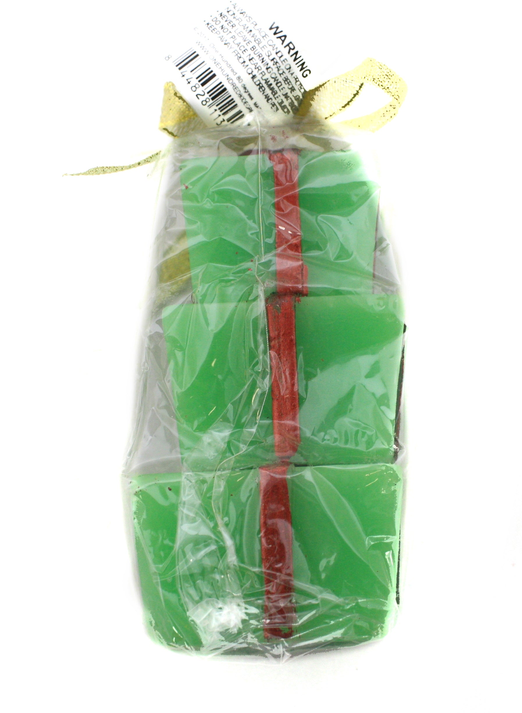 Stacking Gift Box Candle in Cello Bag - Green