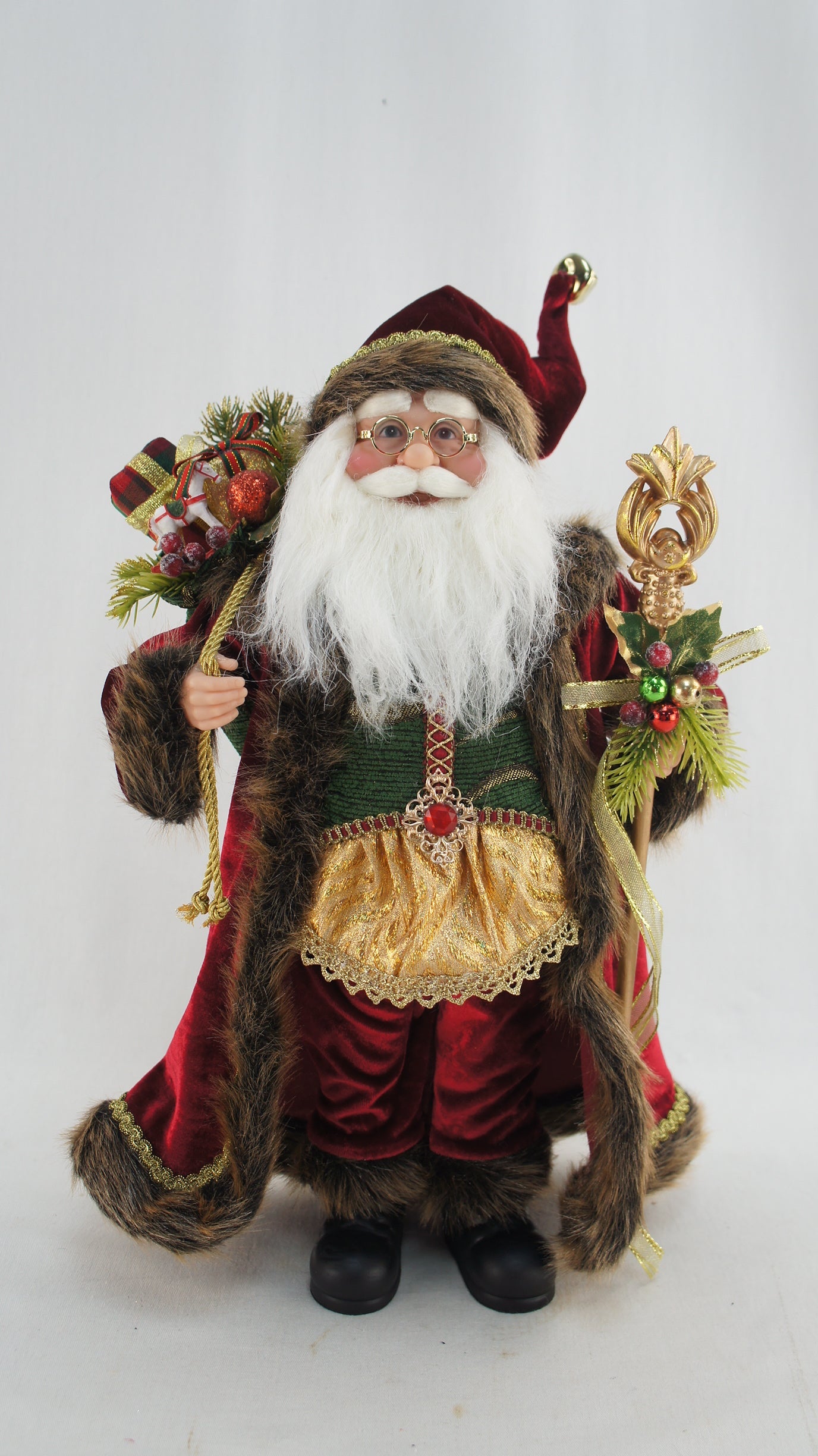 Standing Santa - Red/Green/Gold - 18 Inch