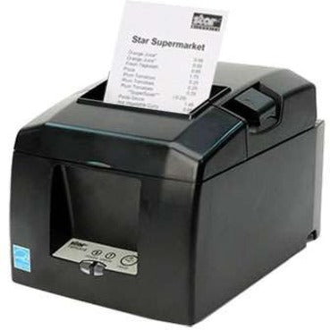 Star Micronics TSP654D Resto Desktop Direct Thermal Printer - Monochrome - Receipt Print - Serial - With Cutter - Gray