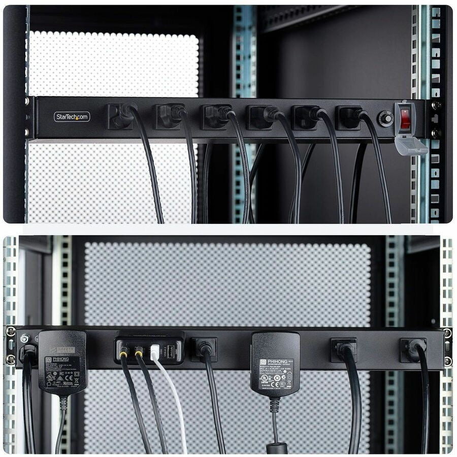 StarTech 1U 19in Rackmount PDU 12x NEMA 5-15R Right-Angle Outlets