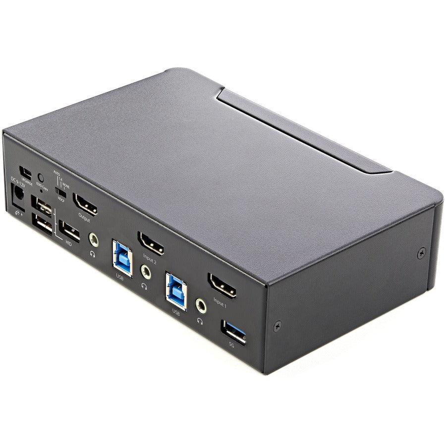 StarTech 2-Port USB 3.0 KVM Switch HDMI 4K 60Hz - Single Monitor Desktop | StarTech SV231HU34K6