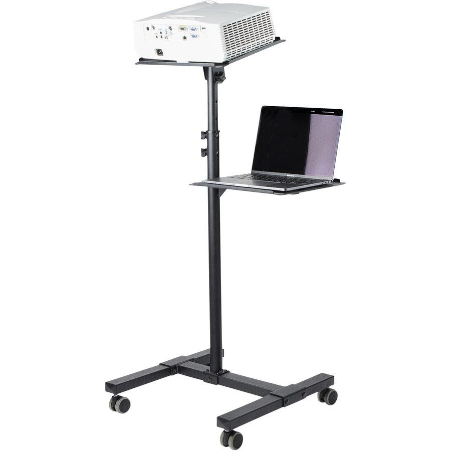 StarTech Heavy Duty Portable Projector Stand - 2 Shelves, 22lb Capacity ADJPROJCART