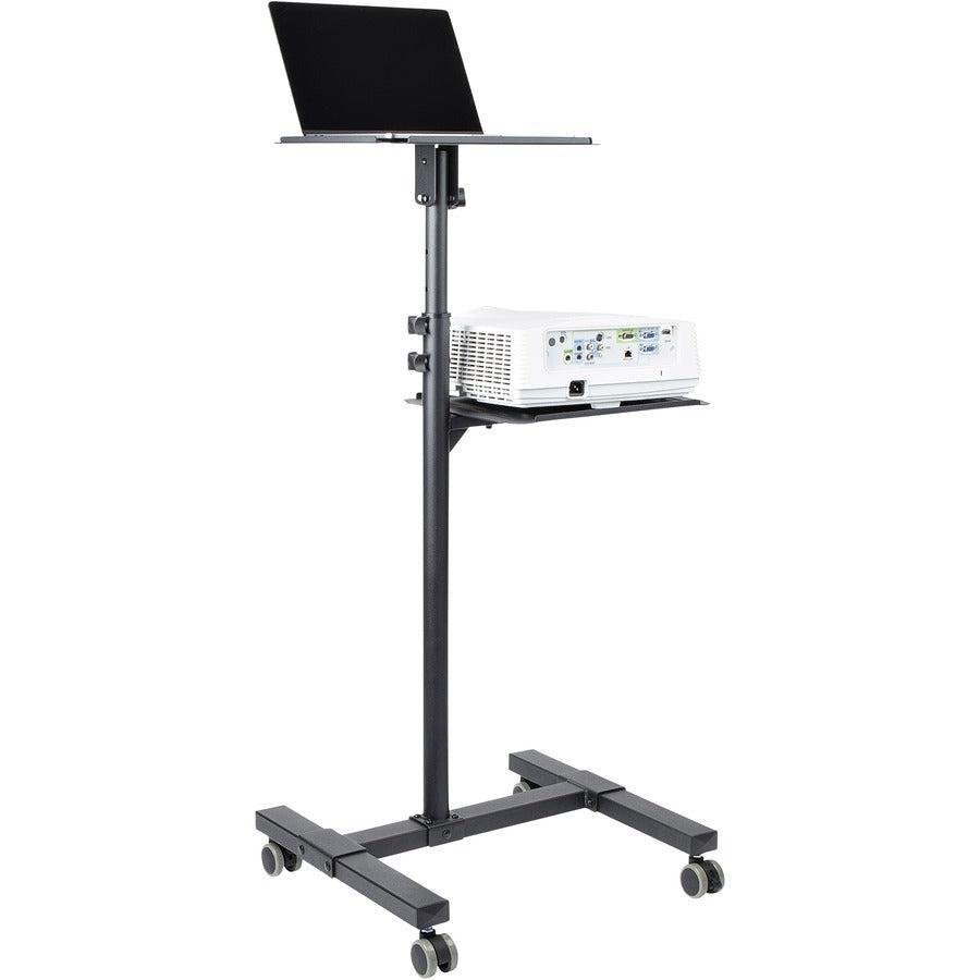StarTech Heavy Duty Portable Projector Stand - 2 Shelves, 22lb Capacity ADJPROJCART