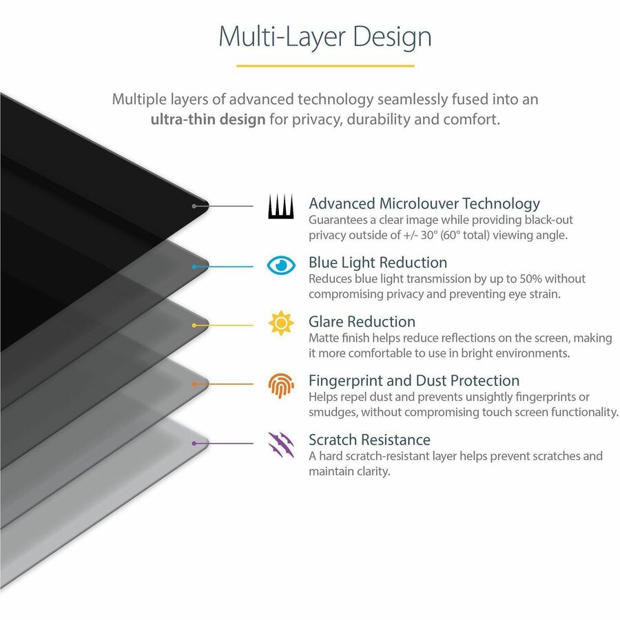 StarTech.com 13.5-inch Surface Laptop / Surface Book Privacy Screen, Anti-Glare Privacy