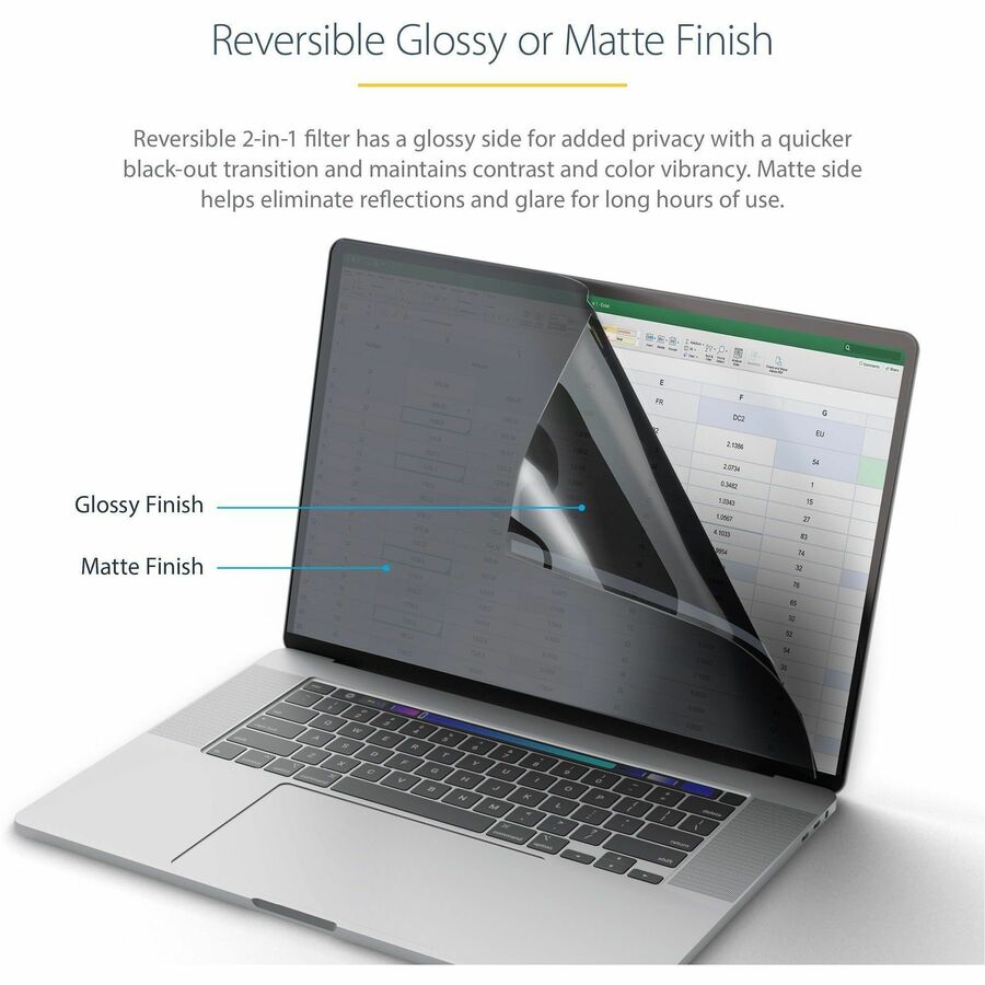 StarTech.com 14-inch MacBook Pro 21/23 Laptop Privacy Screen, Anti-Glare Privacy Filter
