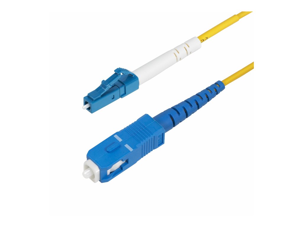 StarTech.com 15m (49.2ft) LC to SC (UPC) OS2 Single Mode Simplex Fiber Optic Cable, 9/125ï¿½m, Laser Optimized,