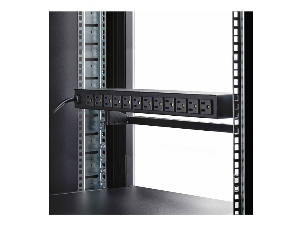 StarTech.com 16-Outlet Rack Mount Metered PDU, 1U Server Power Strip, TAA - Power distribution unit (rack-mountable) - AC 120 16NM8-RACK-MOUNT-PDU